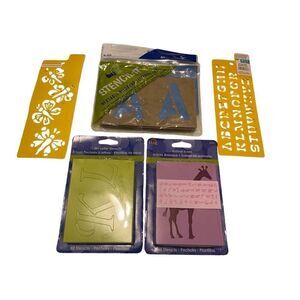 Lot Of Alphabet Stencils Animals Lettering Art Crafts School Diy